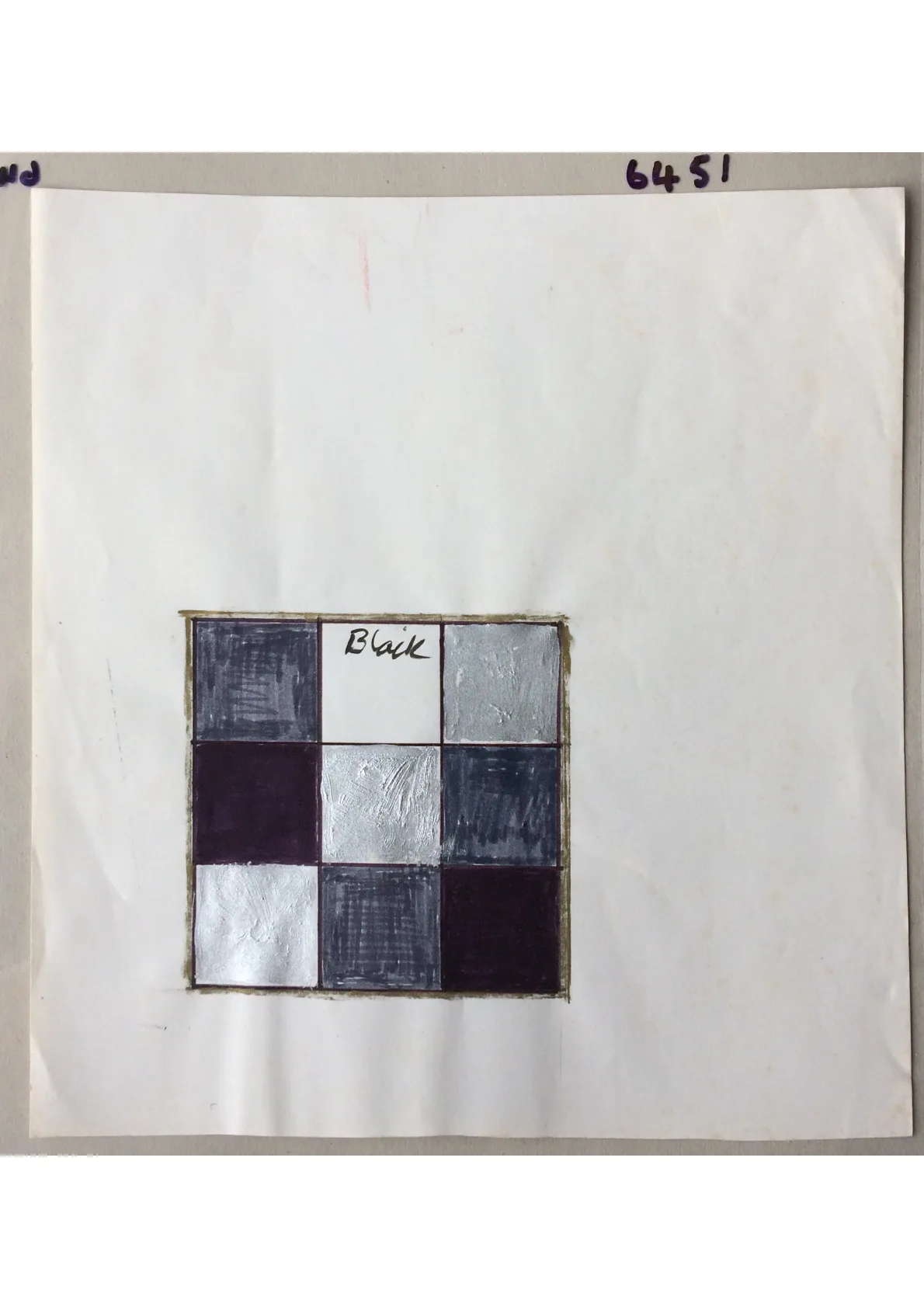 Black - Greyscale square painting