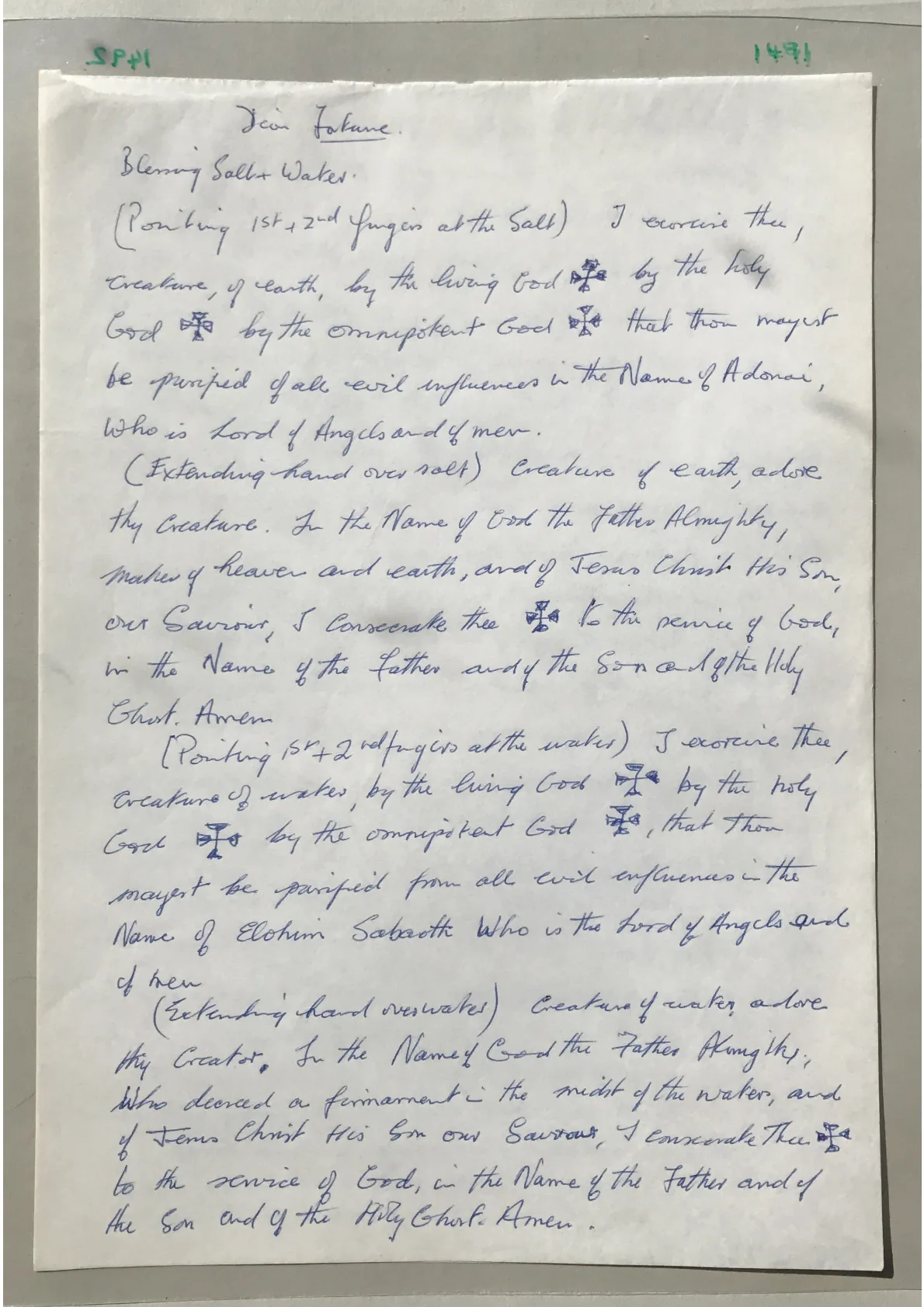 Hand written documents 1491, 1492