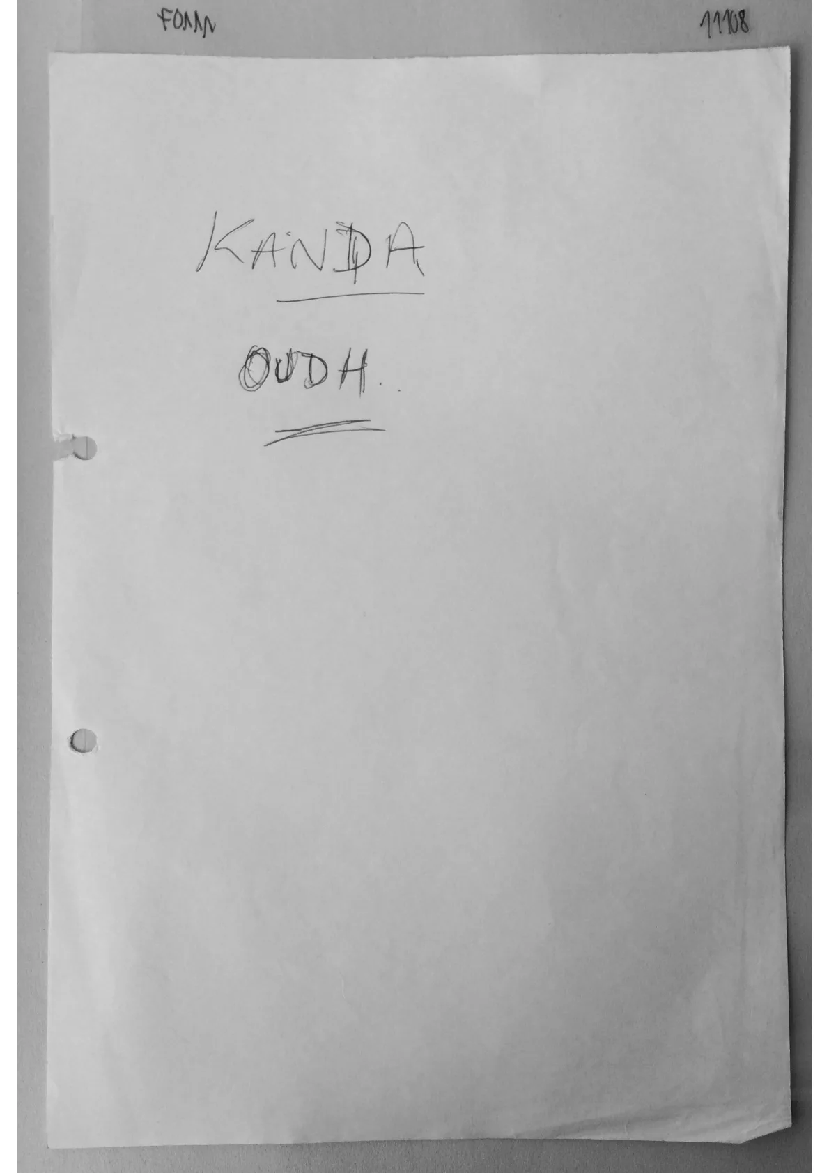 Handwritten notes, document 11108