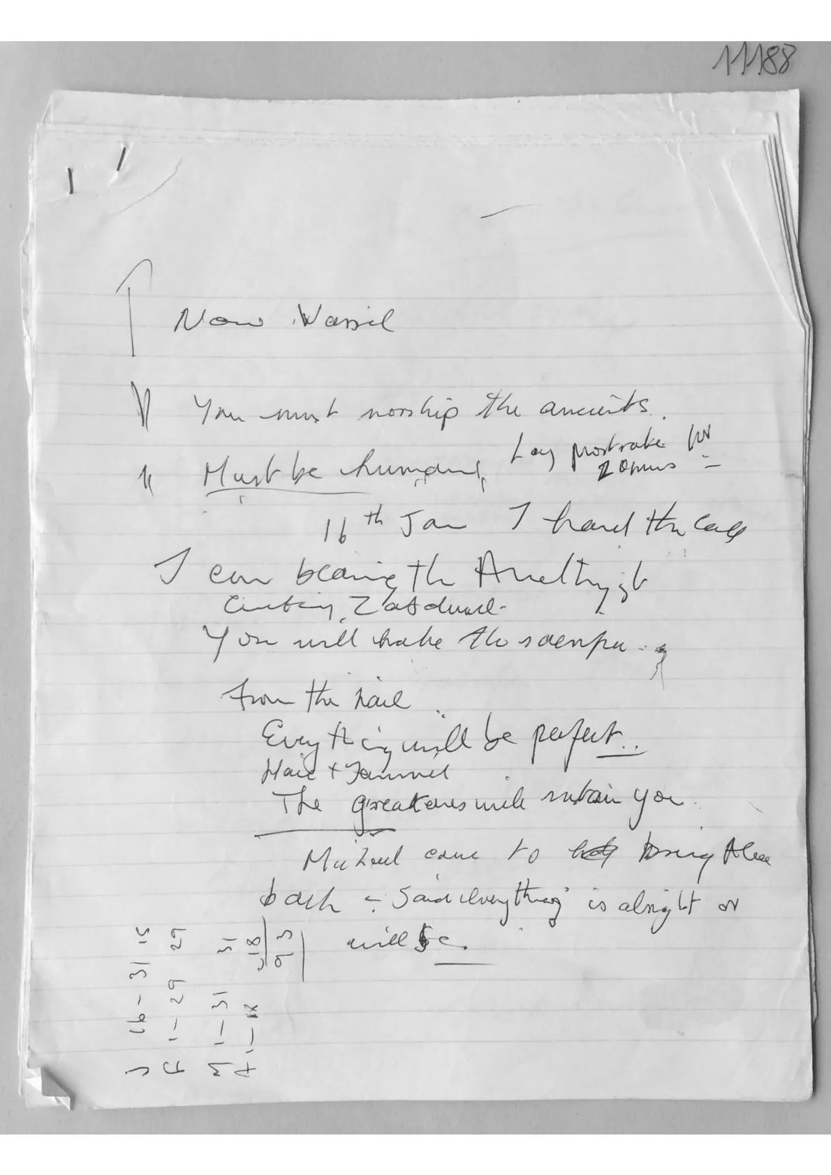 Handwritten Notes, document 11188