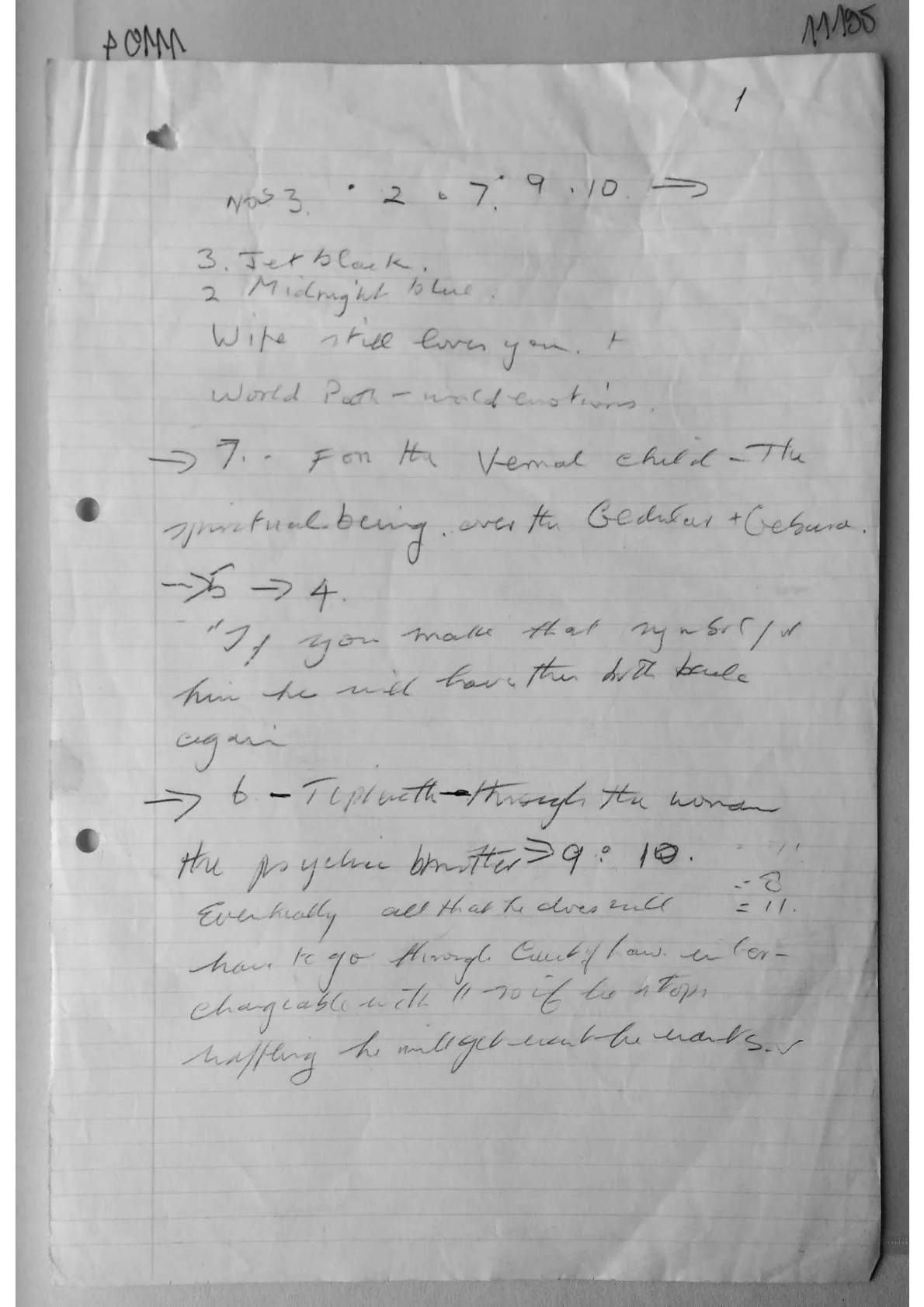 Handwritten Notes, document 11195