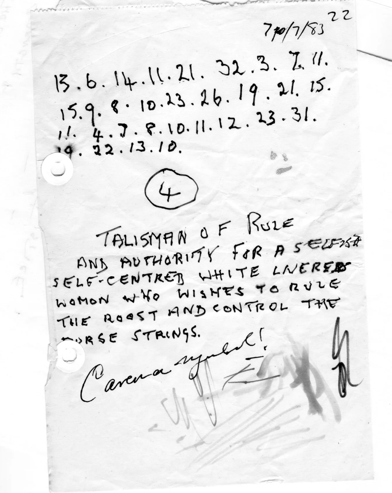 Letter to Corene from Alex, document 2426