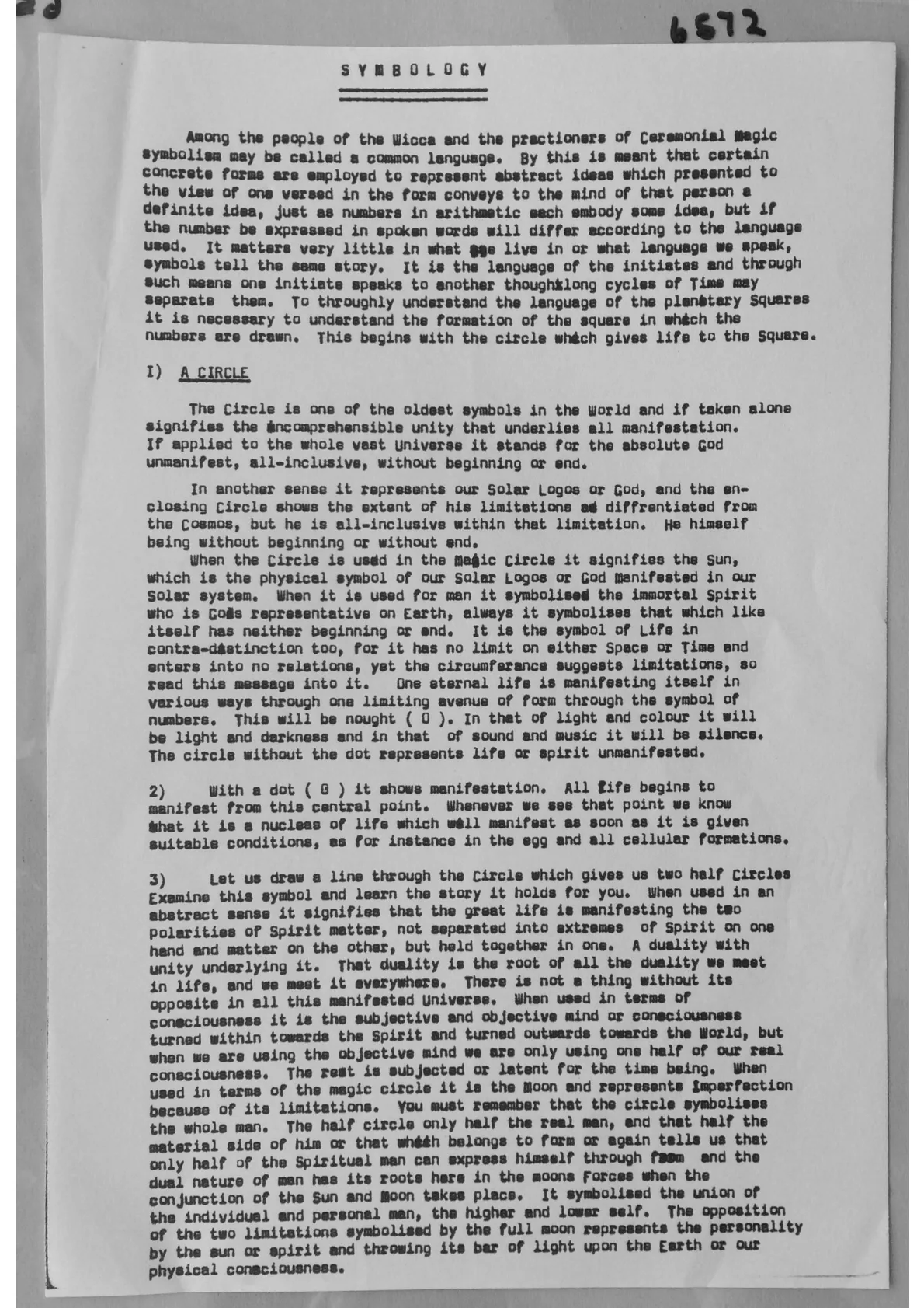 Symbology in Ceremonial Magic, document 6572