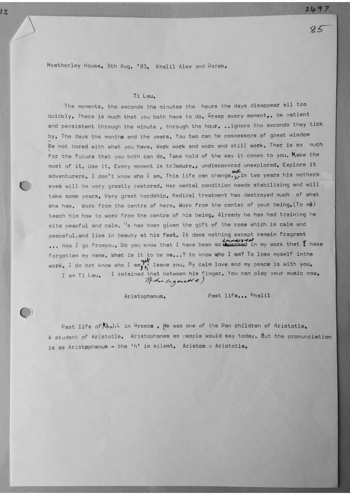 Trance notes - Ti Lau (Again), document 2497