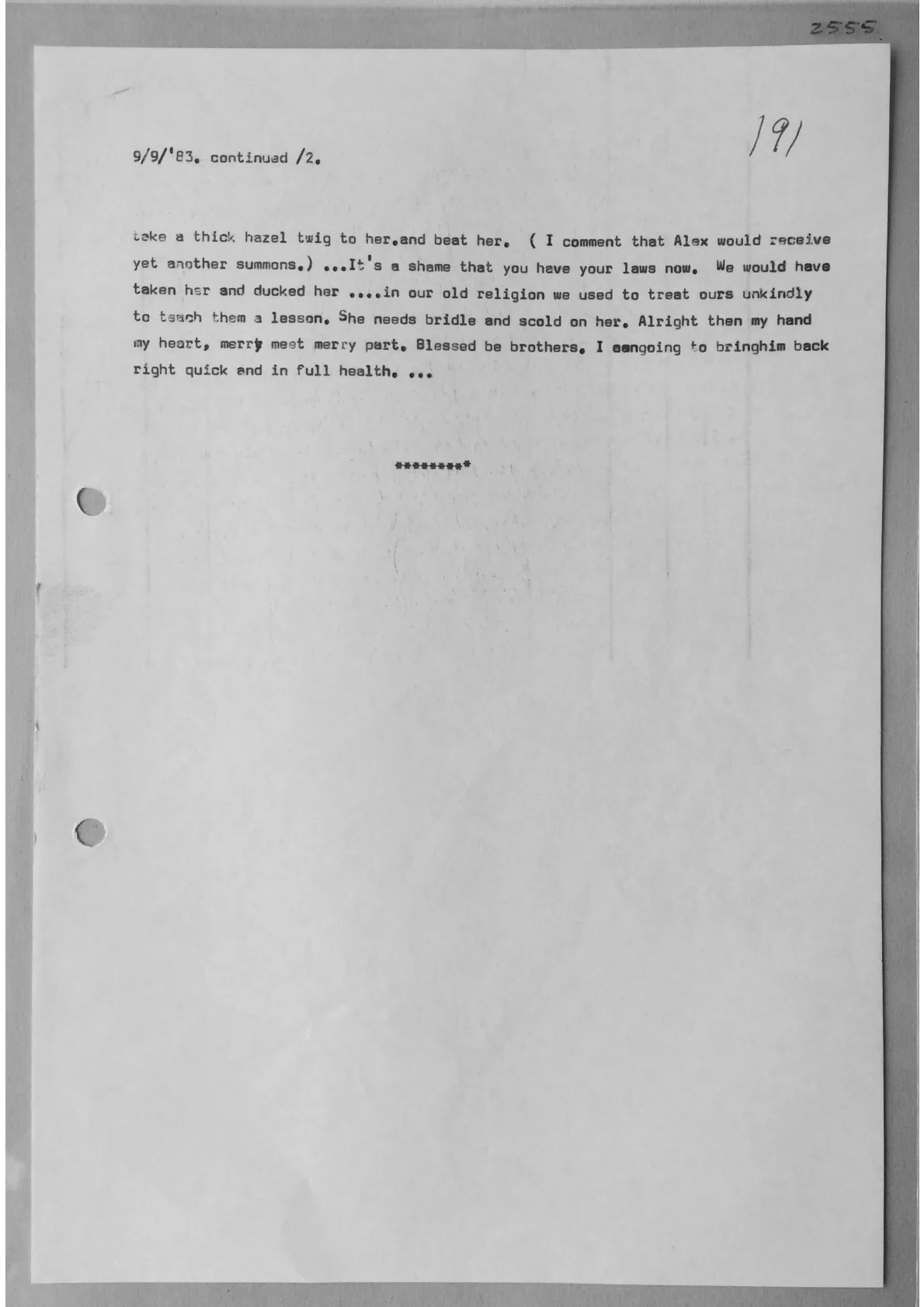 Trance notes. Continued. Doc 2555