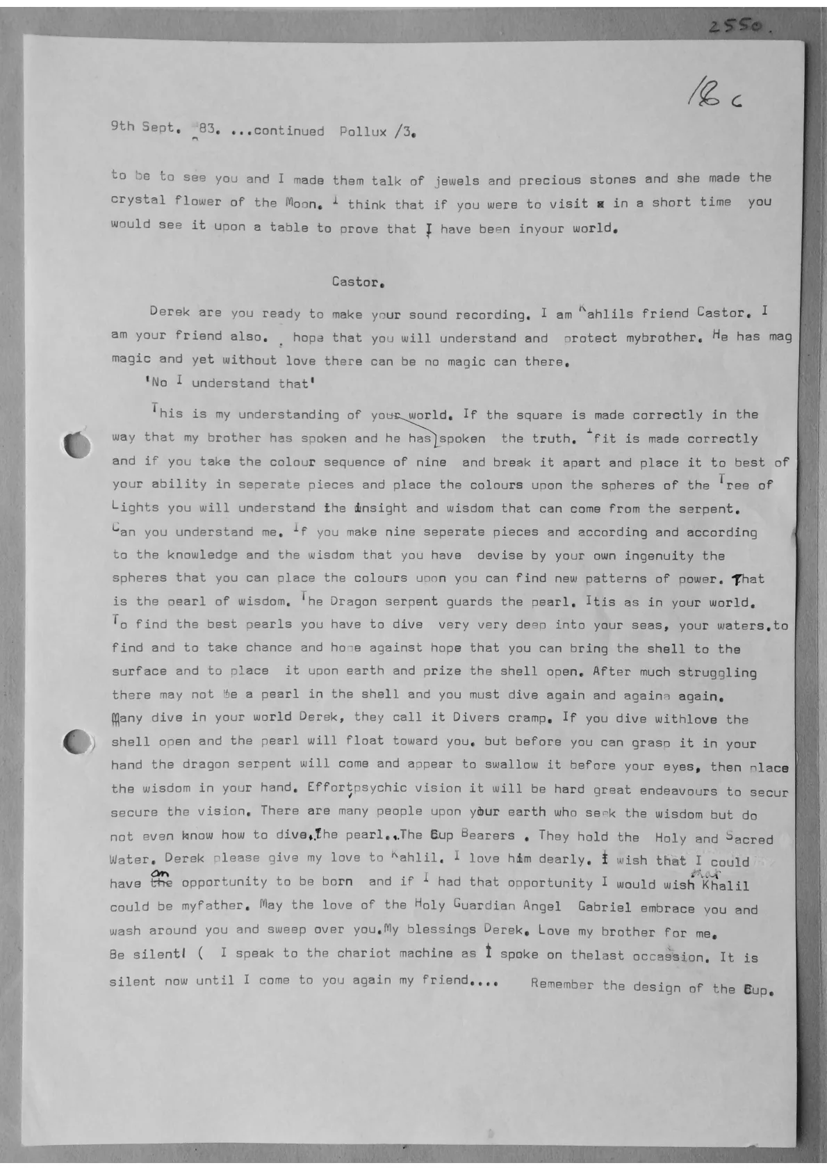 Trance notes - "Pollux" Continued 3. Doc 2550
