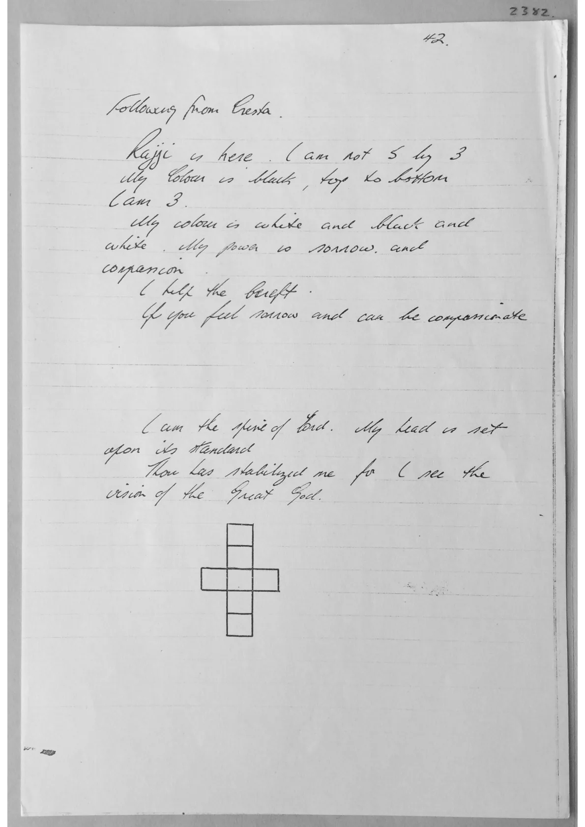 Trance notes with Alex Sanders. Document 2382