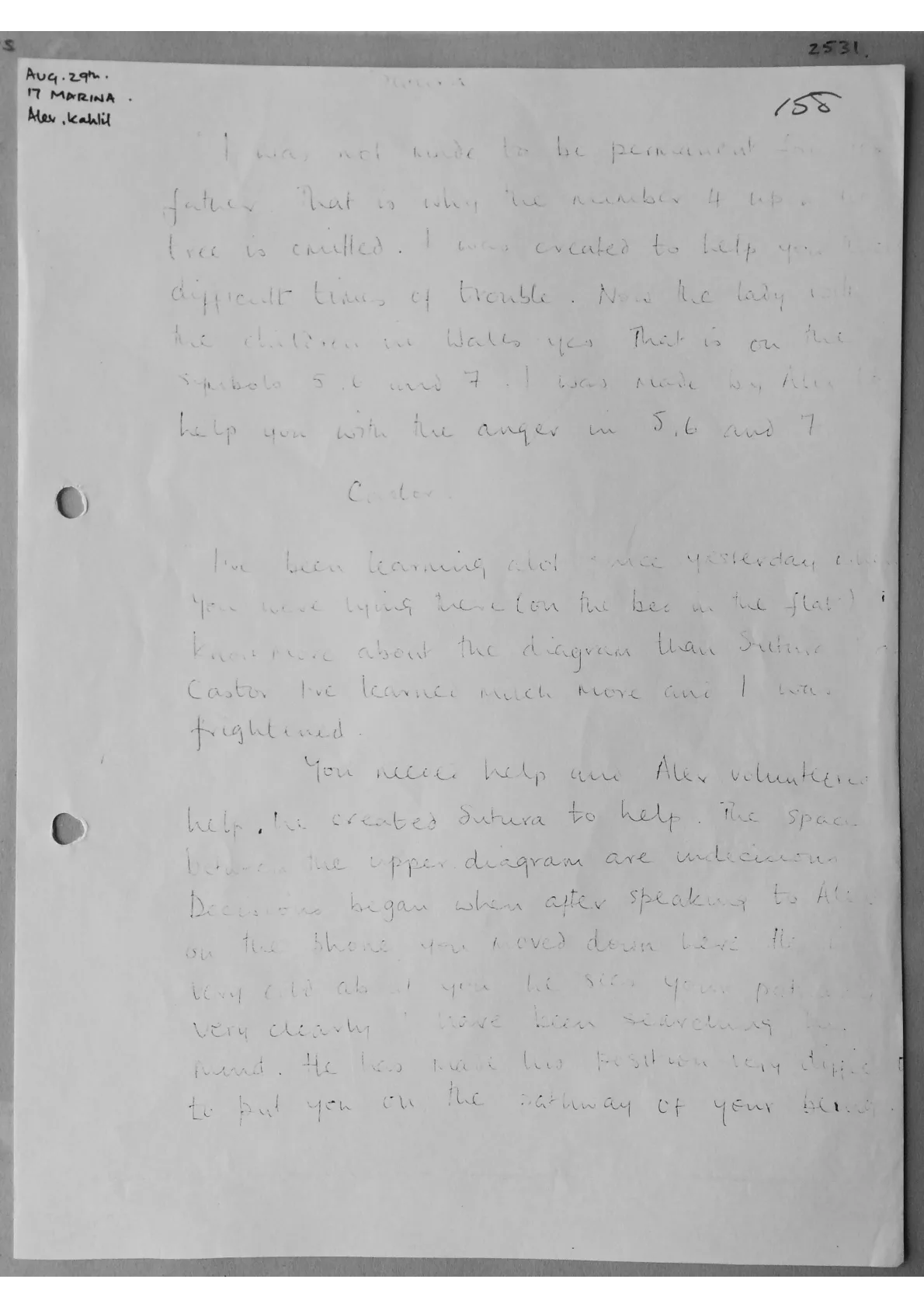 Trance notes with various Spirits. Doc 2531