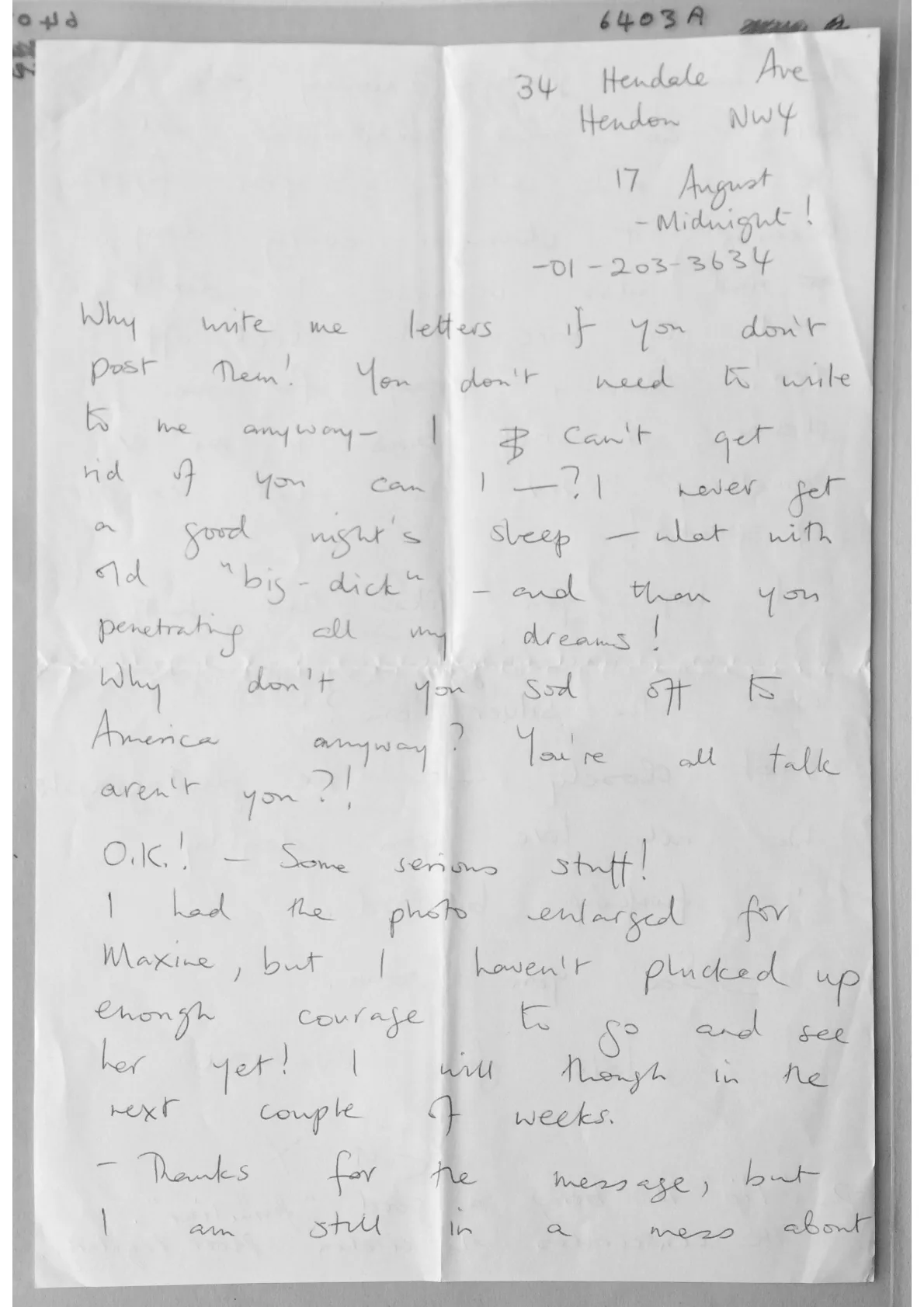 Letter with unaddressed recipient - Why write letters if you don't post them?