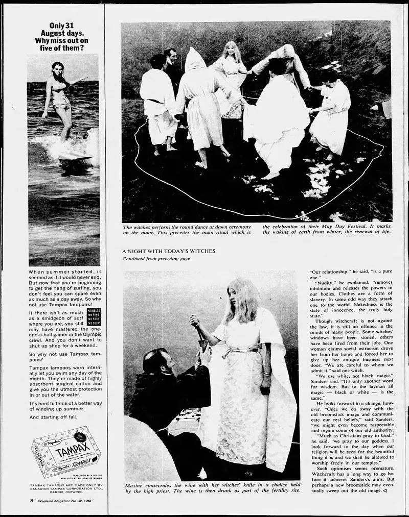 'A Night With Today's Witches', The Montreal Star, 6 August 1966