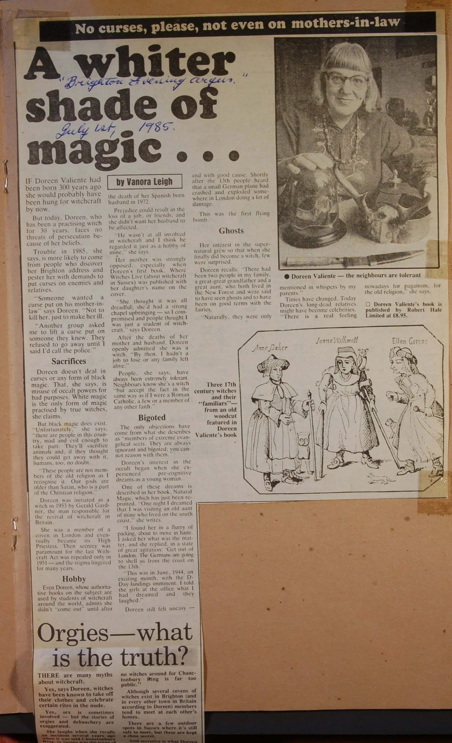 Newspaper article - A Whiter Shade of Magic...