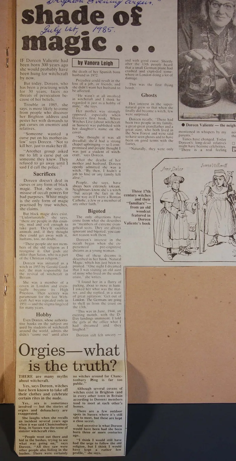 Newspaper article - A Whiter Shade of Magic...