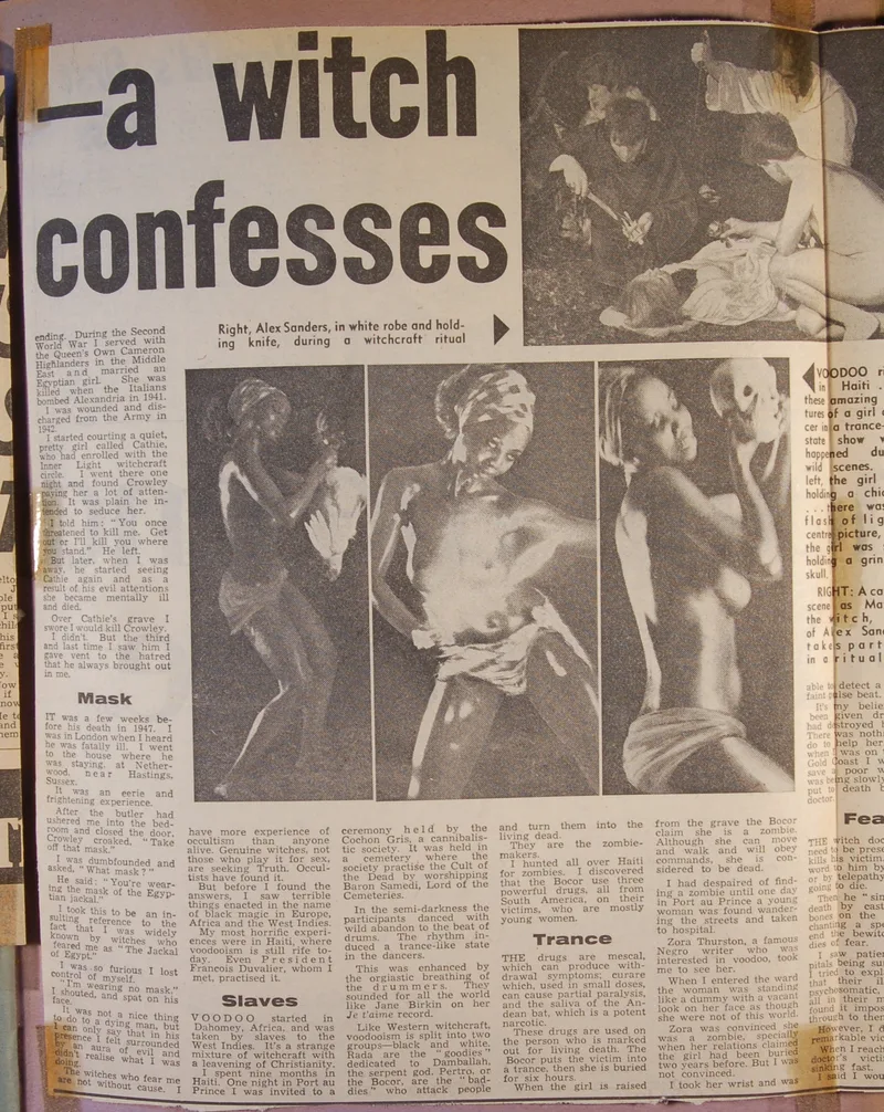 Witch Confesses - 1970 Newspaper article