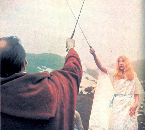 A collection of images of Alex and Maxine on the Moors during ritual.