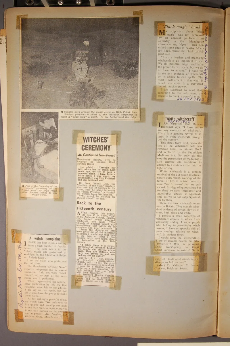 Amazing black magic rites on Cheshire hillside - 1962 News article.