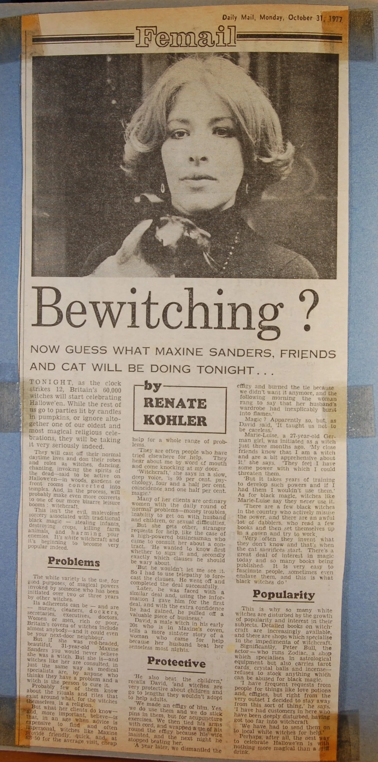 Newspaper article - Bewitching?