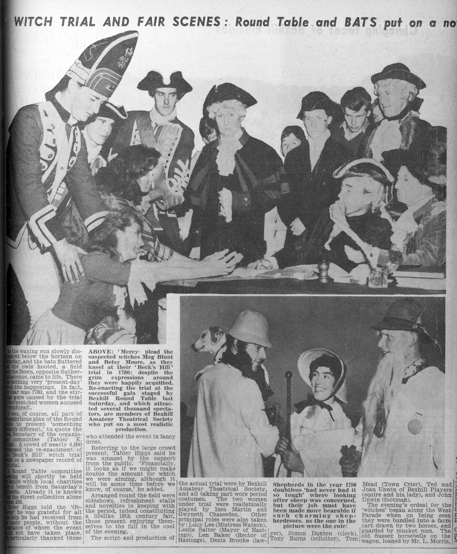 'Witch Trial and Fair Scenes', Bexhill Observer, 16 September 1961