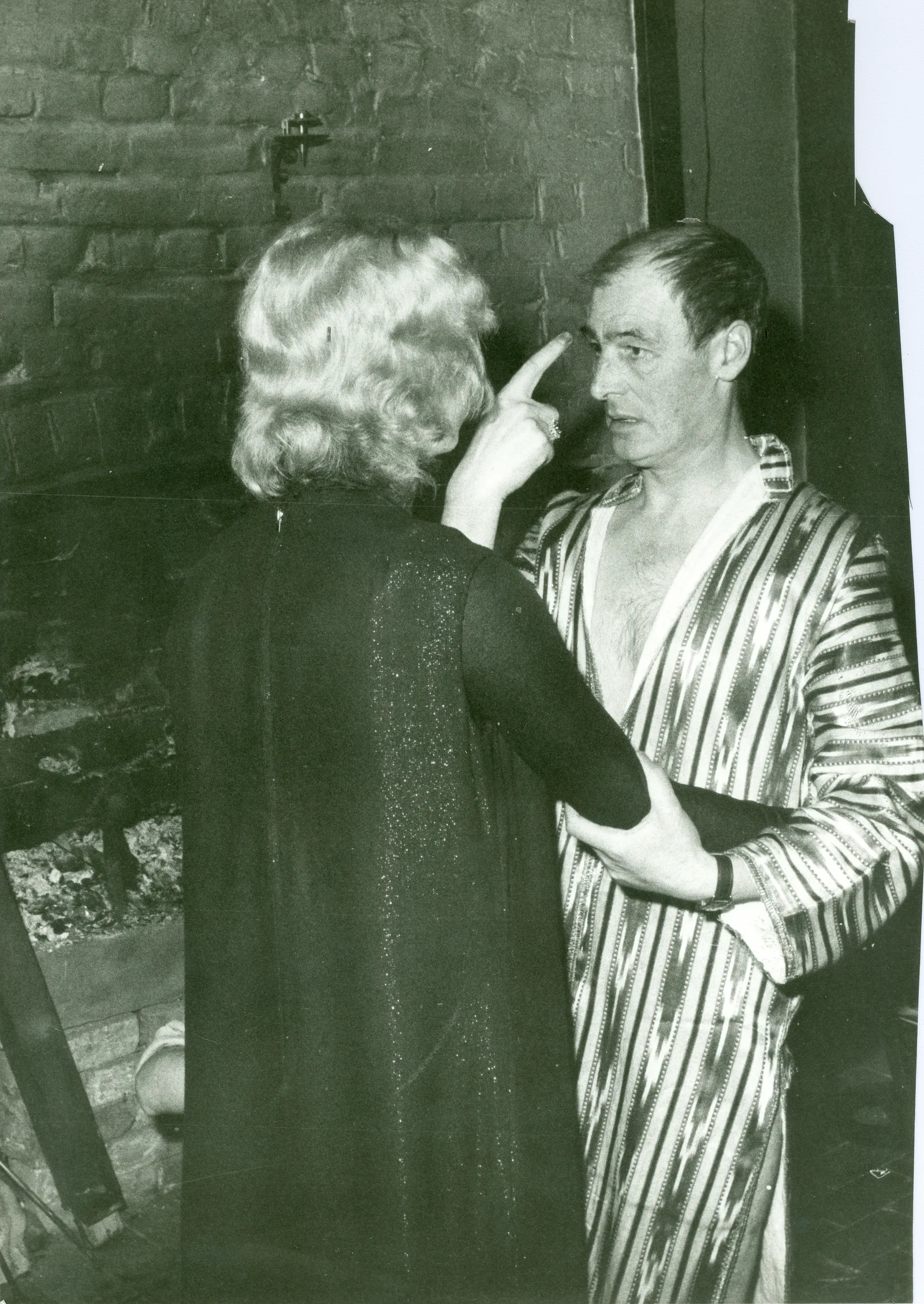 Alex Sanders and a young coven member, Chantry Cottage, 23 April 1975