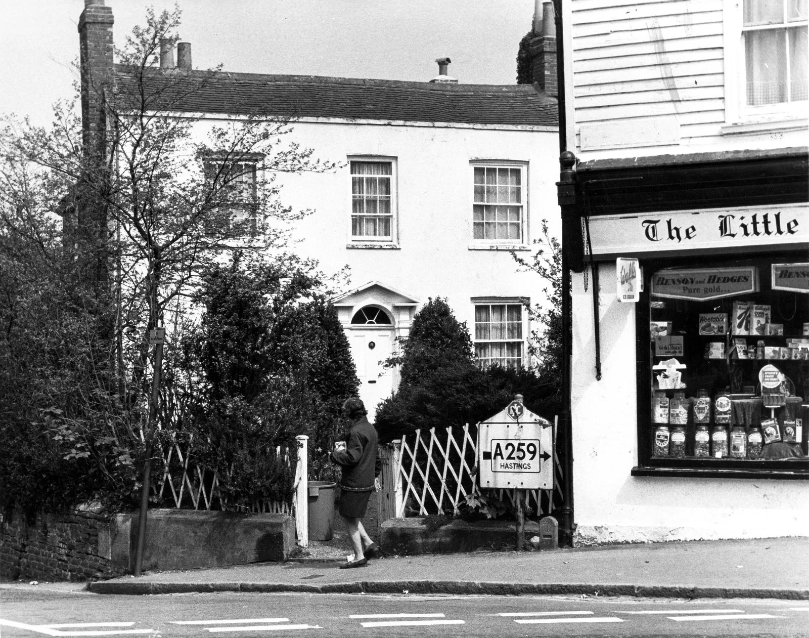 'Cottage where the Coven meets', Chantry Cottage, Bexhill Old Town, 1 May 1975