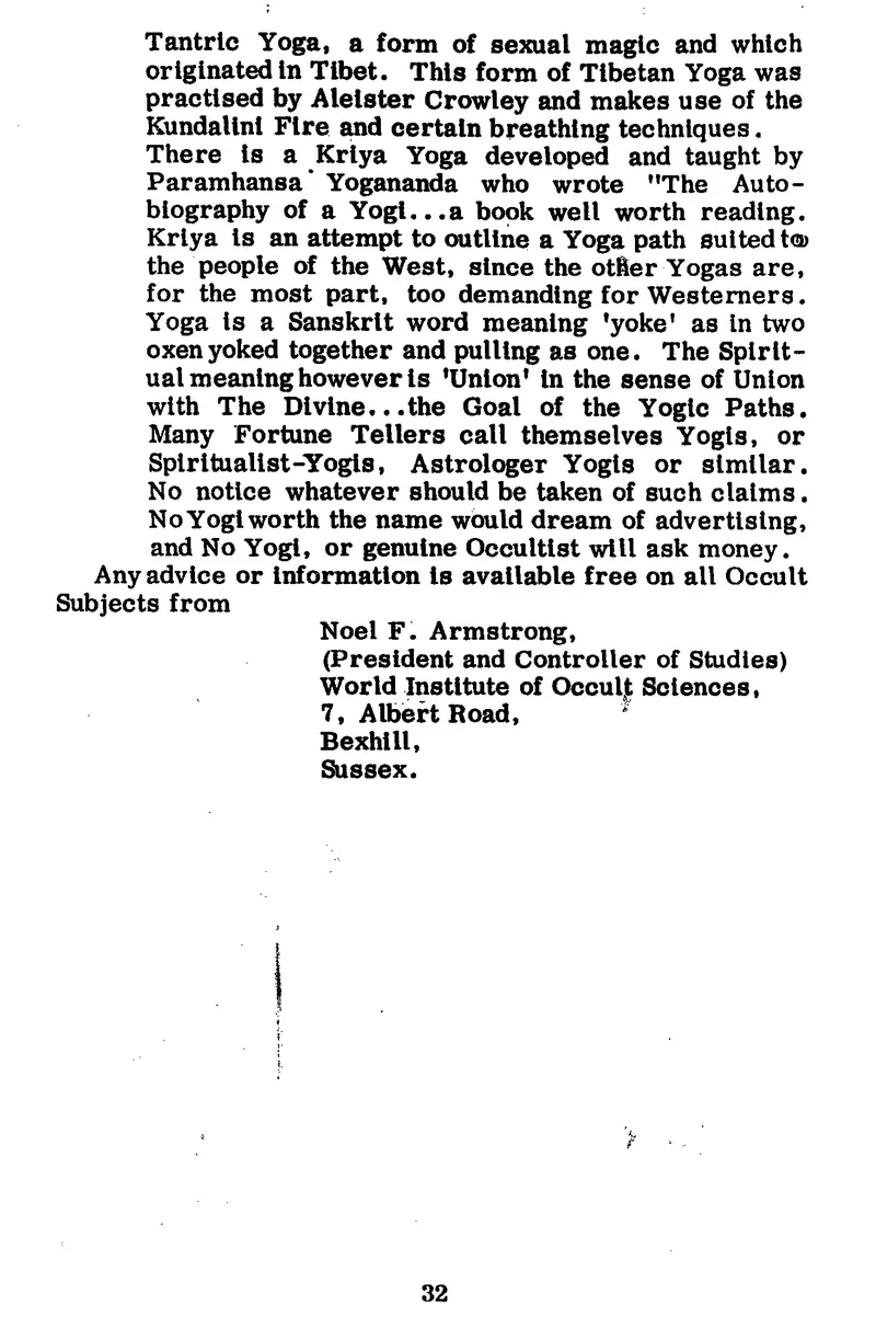 'Sussex Witchcraft' by Noel F. Armstrong, pages on Alex Sanders, 1976