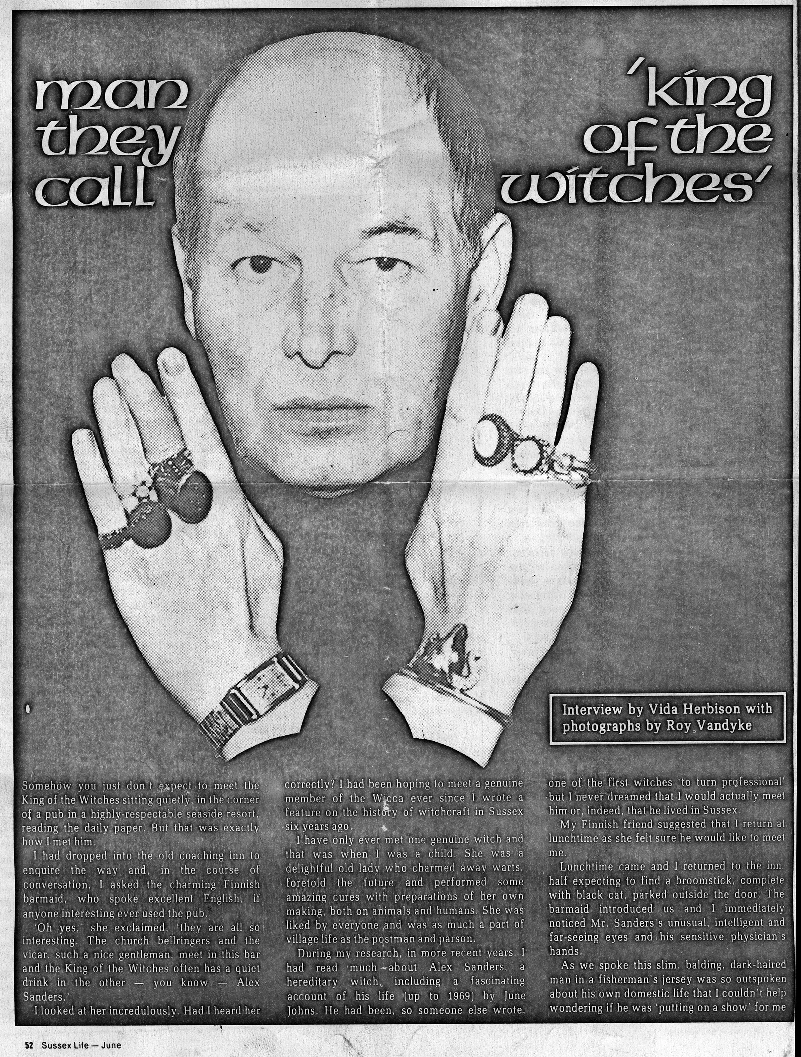 'Man They Call "King of the Witches"', Sussex Life, c.1980