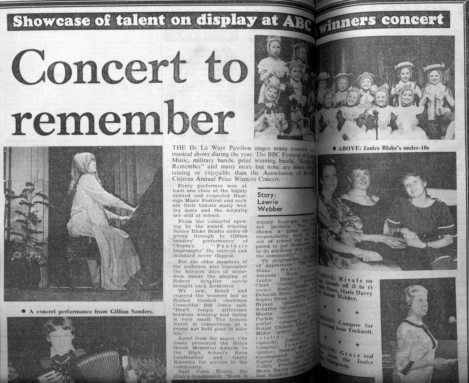 'Concert to remember', Bexhill Observer, 7 April 1984