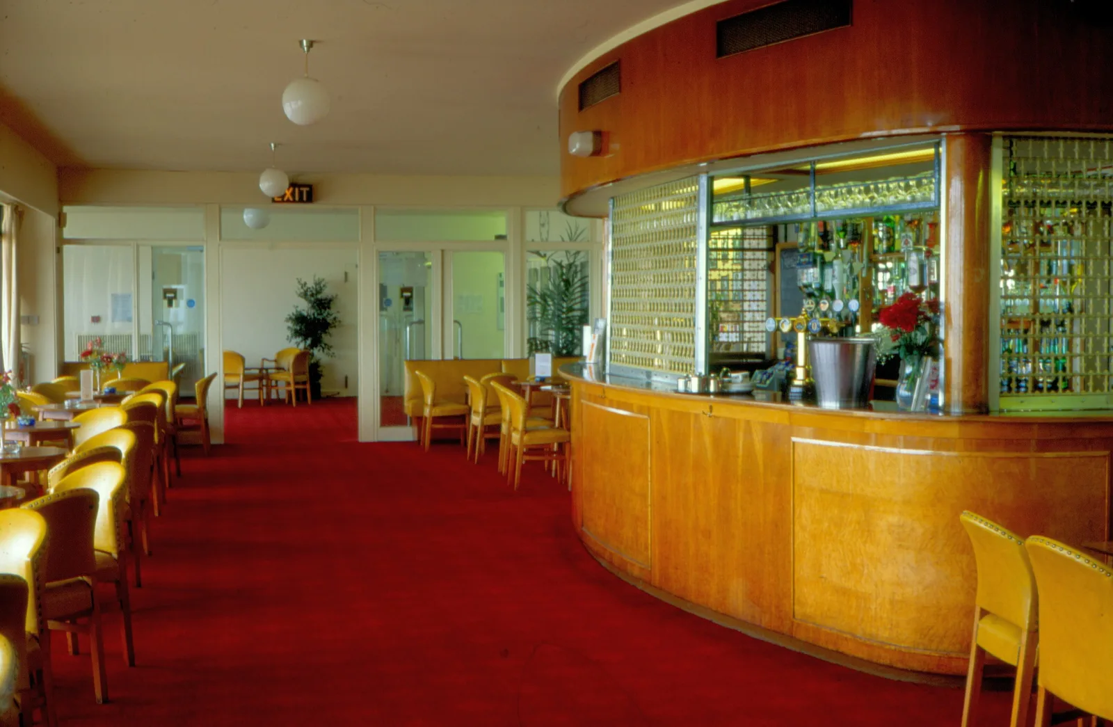 The bar at the De La Warr Pavilion, c.1975