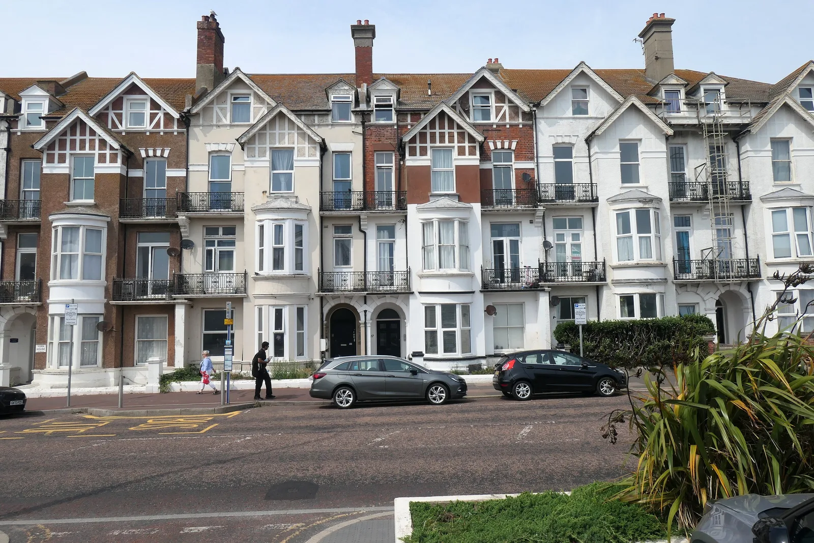 No. 17 Marina, Bexhill, photographed from the De La Warr Pavilion car park, 22 July 2026