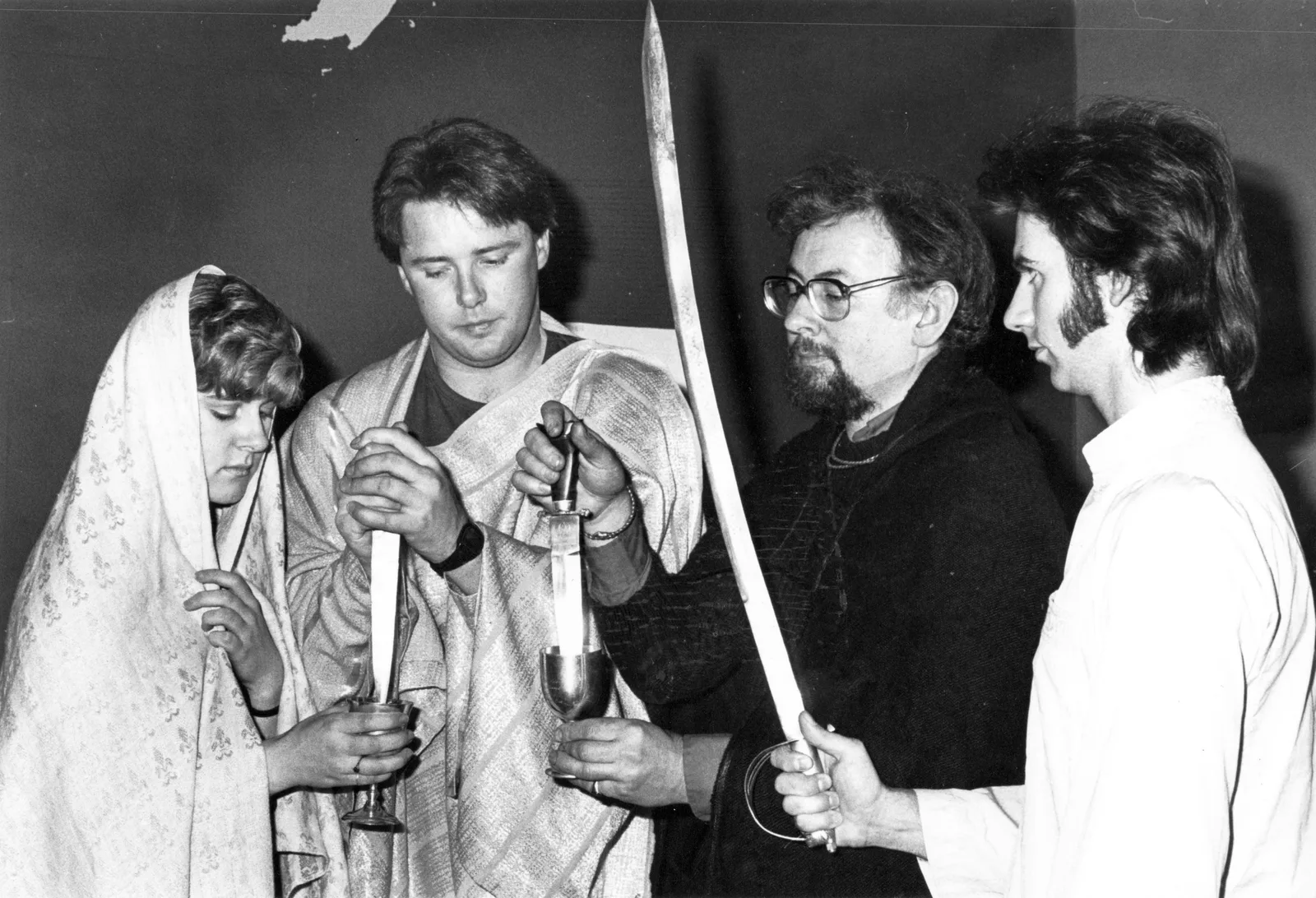 Four participants in the counter-ceremony, 7 March 1985