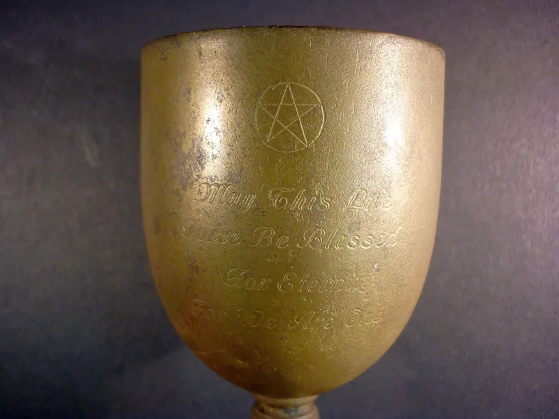 Cup found on Bexhill beach, two views, 1989