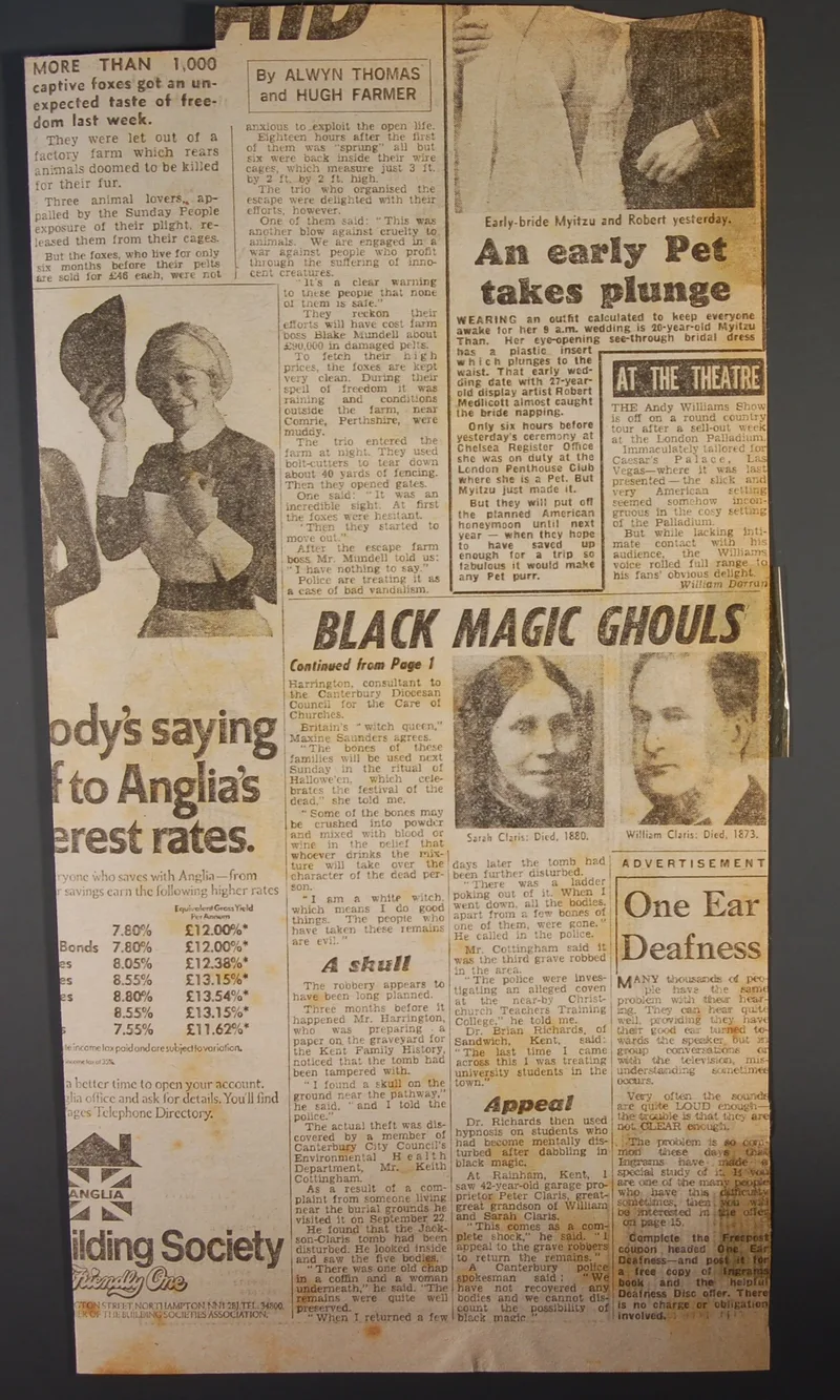 'Black Magic Ghouls Snatch Family' - news article