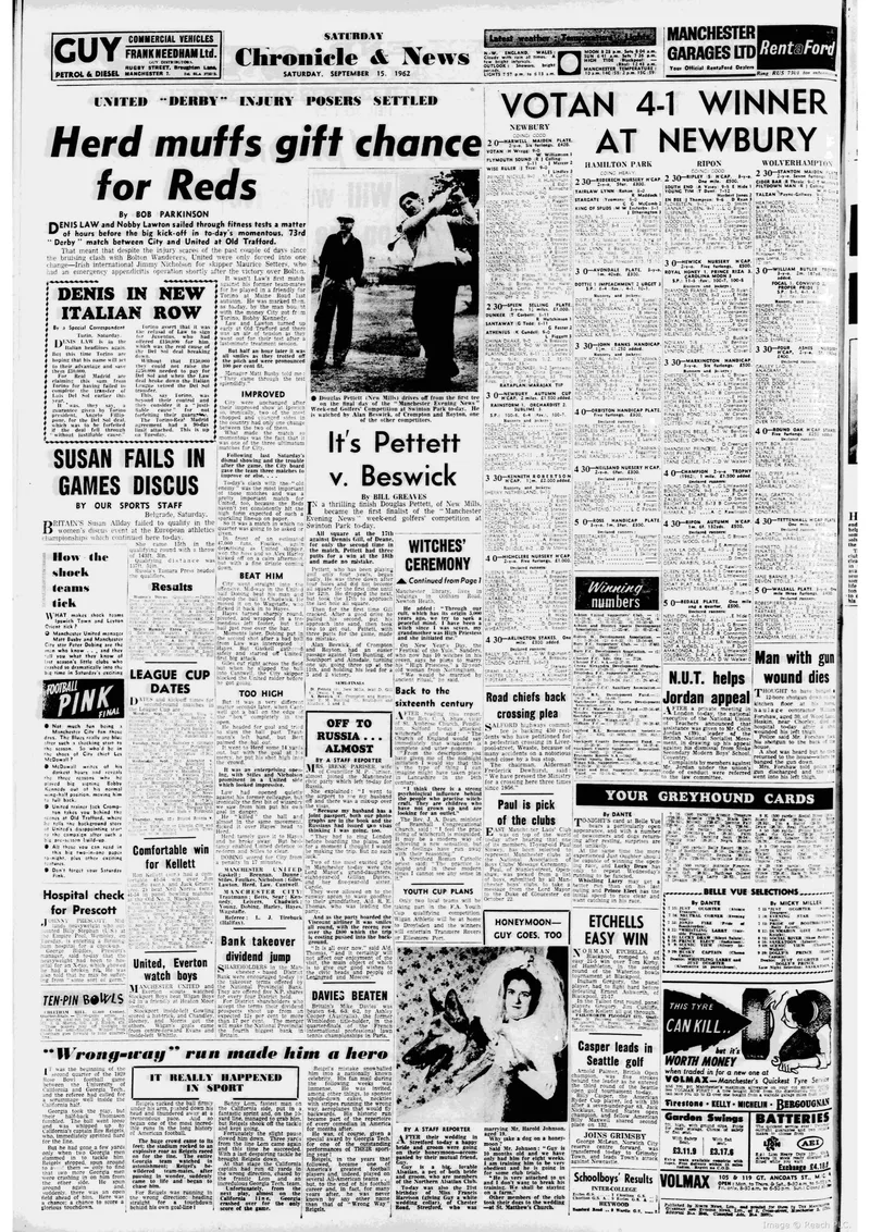 '"Dead man" comes to life, joins witches', Manchester Evening News, 15 September 1962, as printed