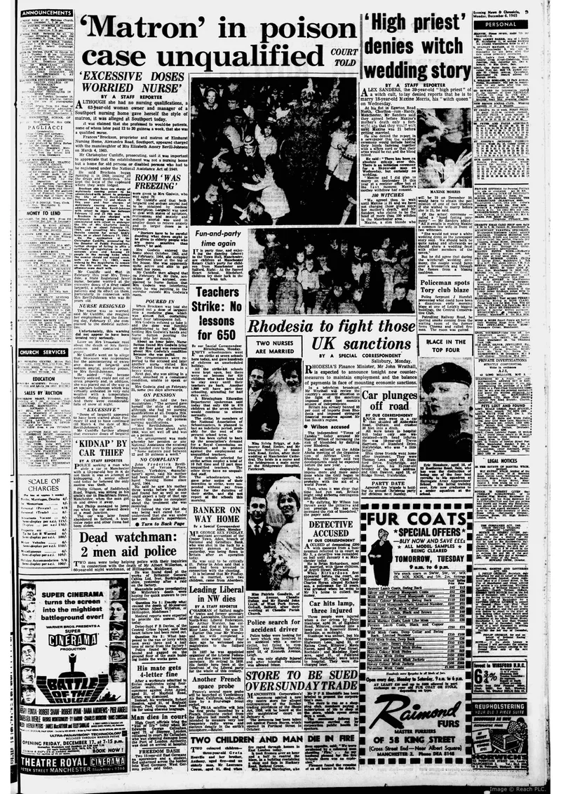 '"High priest" denies witch wedding story', Manchester Evening News, 6 December 1965