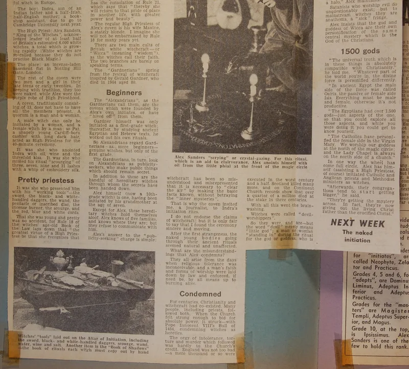 I Meet Britain's Top Witch - Reveille Newspaper cutting