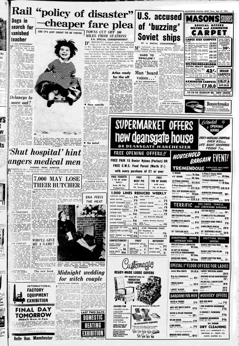 'Midnight wedding for witch couple', Manchester Evening News, 27 September 1962