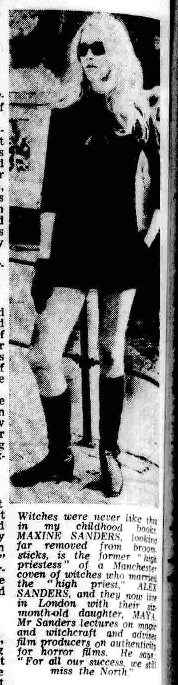 Maxine Sanders in Mr Manchester's Diary, Manchester Evening News, 25 June 1968