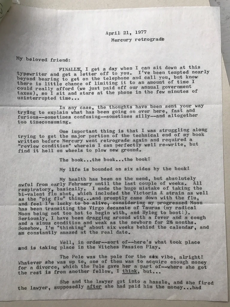 My beloved friend... (Incomplete) Letter of unknown origin.