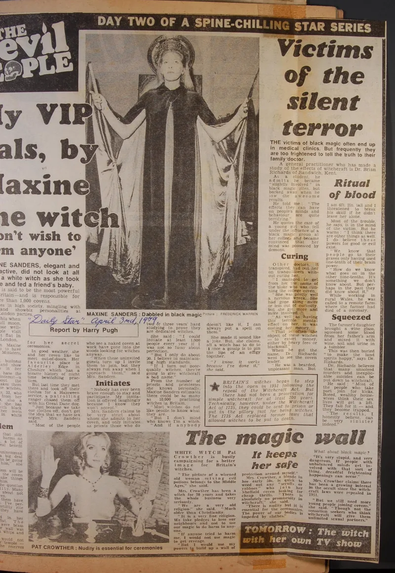 Newspaper article - My VIP pals, by Maxine the Witch