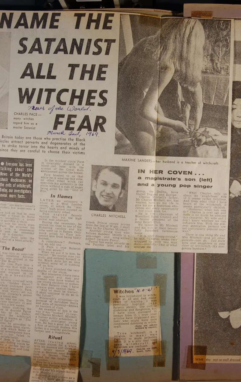 Newspaper article - We Name the Satanist all the Witches Fear