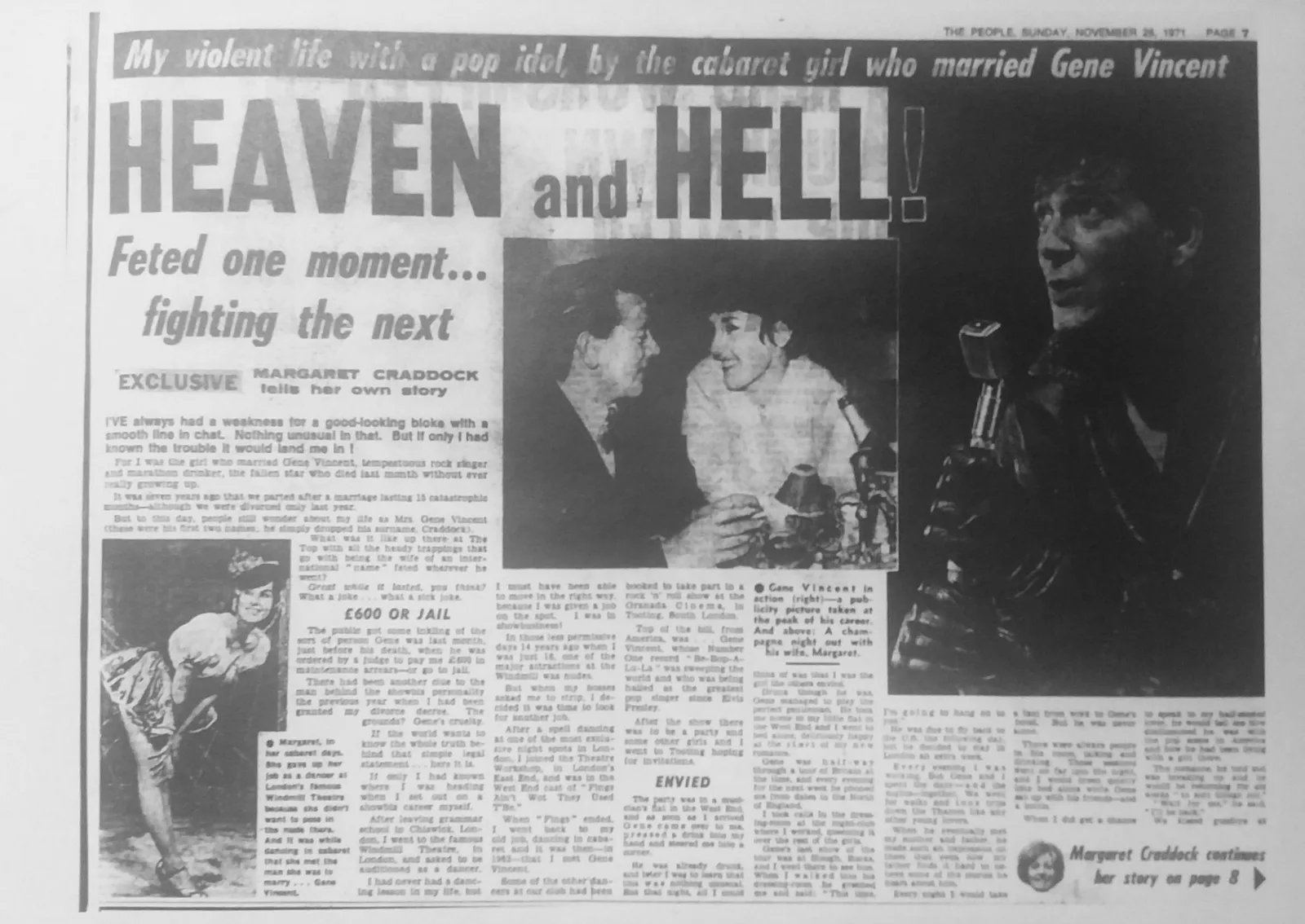 Newspaper article: Heaven and Hell