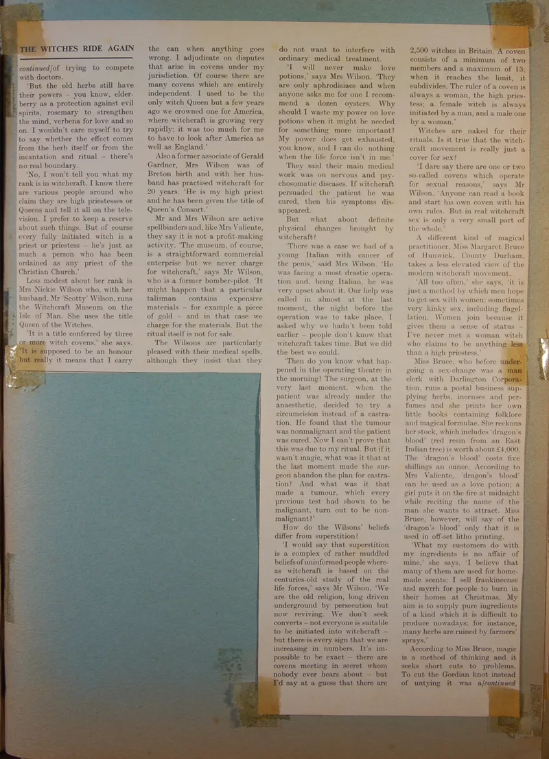 Observer Magazine - The Witches Ride Again p1-5