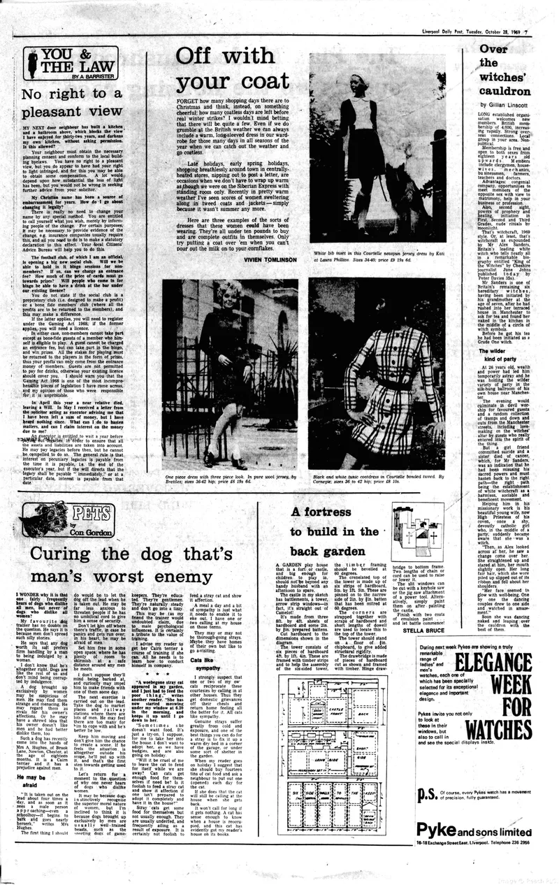'Over the witches' cauldron', Gillian Linscott, Liverpool Daily Post, 28 October 1969
