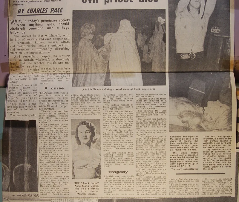 Ritual Sacrifice - news article (1970)
