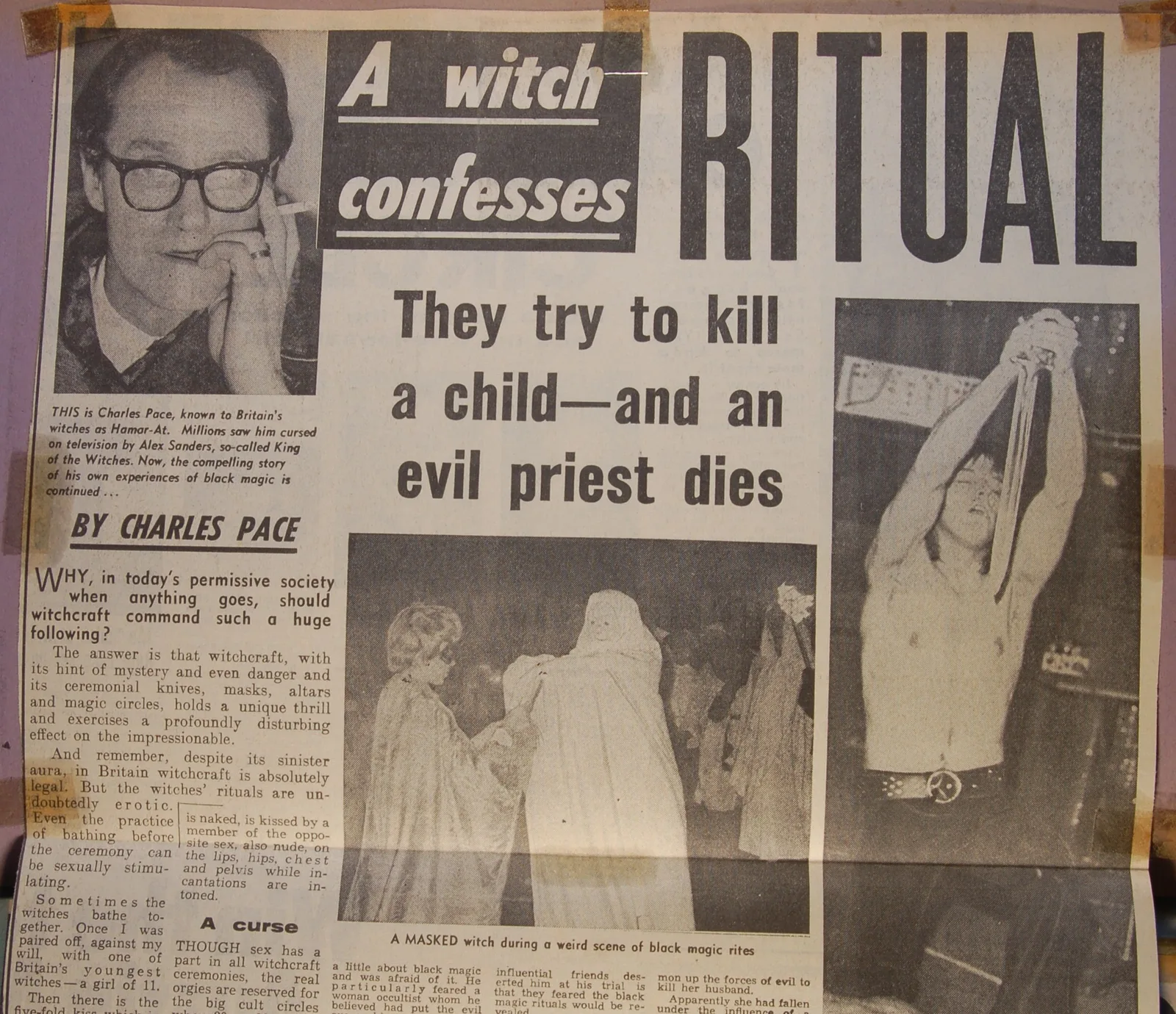 Ritual Sacrifice - news article (1970)