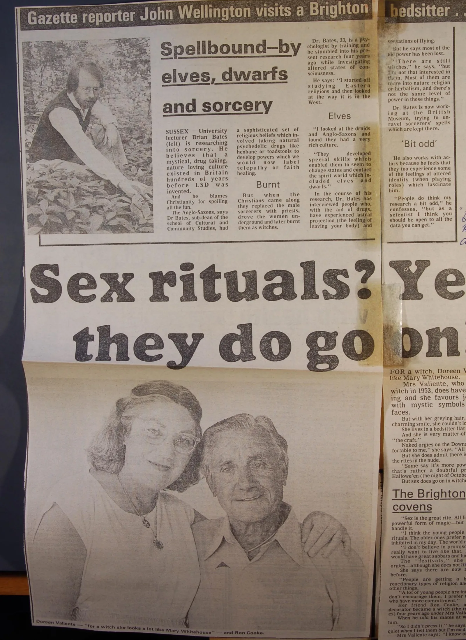 Newspaper article - Sex rituals? Yes they do go on!