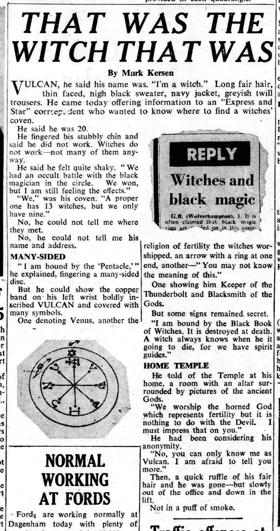 'That was the witch that was', Wolverhampton Express and Star, 18 February 1963