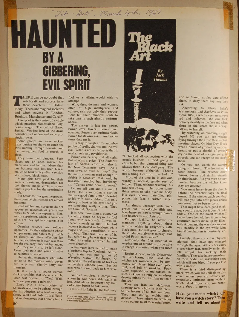 The Black Art - 'Tit-Bits' Magazine article p1-7