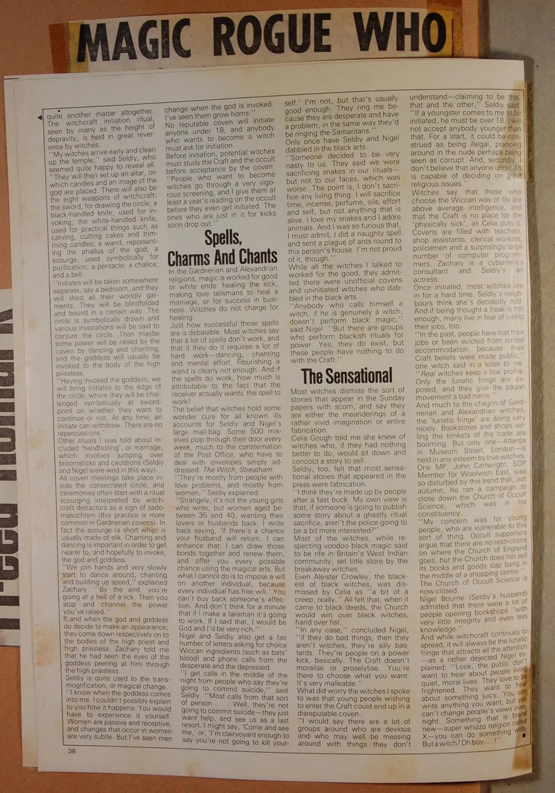 'The Raising of the Satanic' - 1982 magazine article