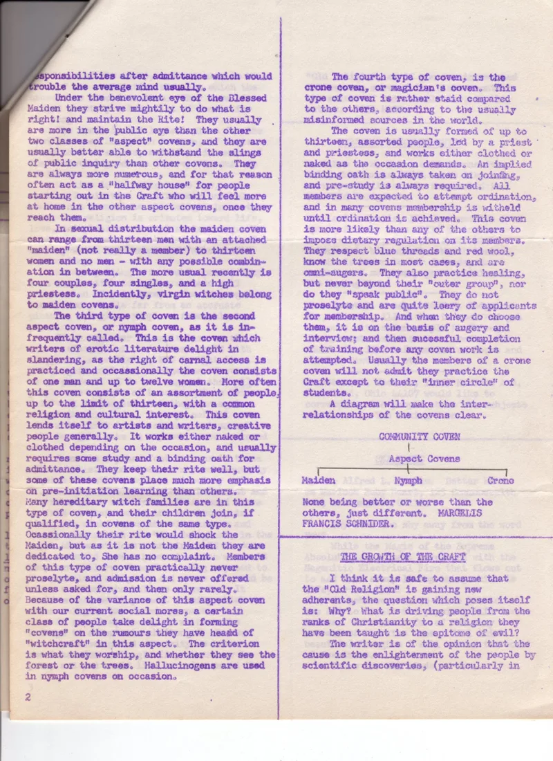 The Waxing Moon Newsletter Vol. II No. III p1,2,3 and 4.