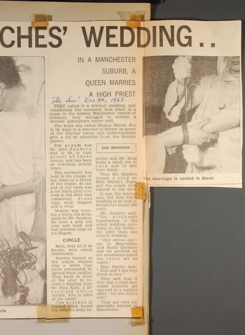 The Witches' Wedding - Newspaper article.